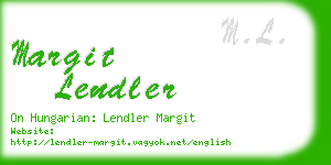 margit lendler business card